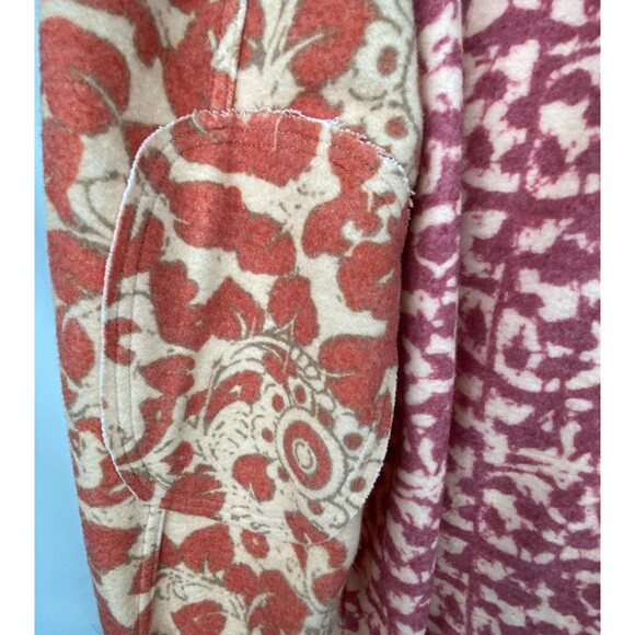 Free People Printed Ruby Jacket Womens XL Pink Combo Fleece Oversized Button - Picture 10 of 16